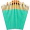 20 Pieces Paint Brushes for Acrylic Painting, Oil Watercolor Acrylic Paint Brush, Artist Paintbrushes for Body Face Rock Canvas, Kids Adult Drawing Arts Crafts Supplies, Green